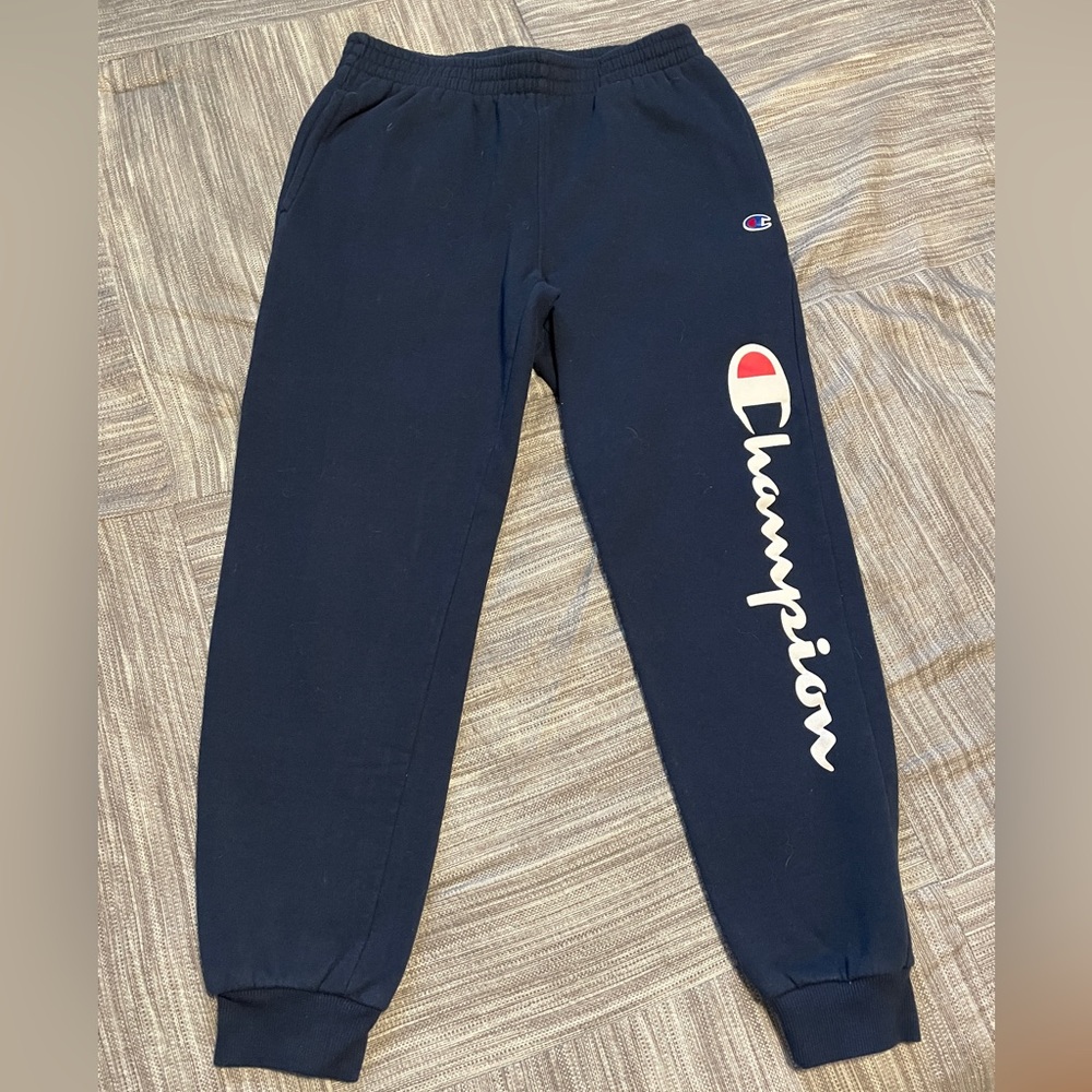 Boys Champion joggers with pockets, Large navy blue